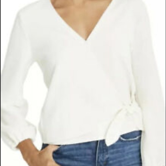 Madewell Tops - Madewell Ivory Wrap Top